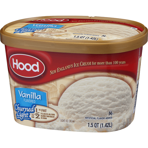 slide 3 of 8, Hood Churned Light Ice Cream Vanilla, 48 oz