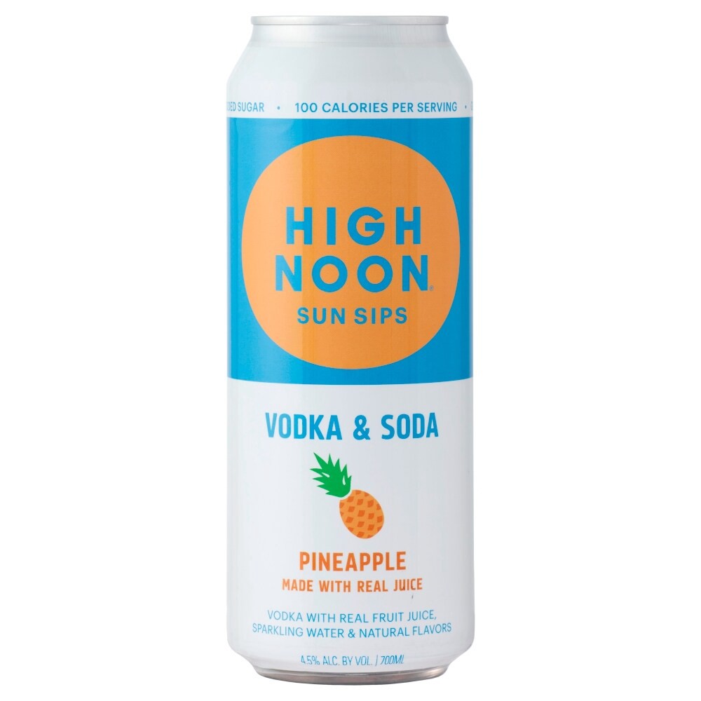 High Noon Sun Sips Pineapple Vodka Soda 700 ml | Shipt