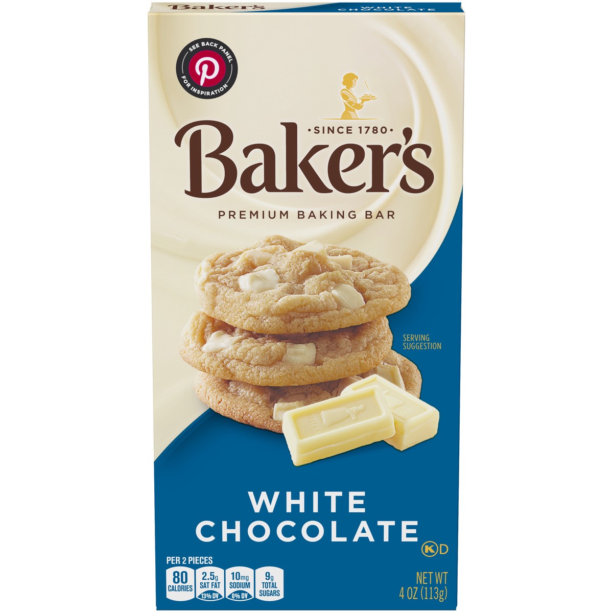 slide 1 of 9, Baker's White Chocolate Premium Baking Bar, 4 oz Box, 4 oz