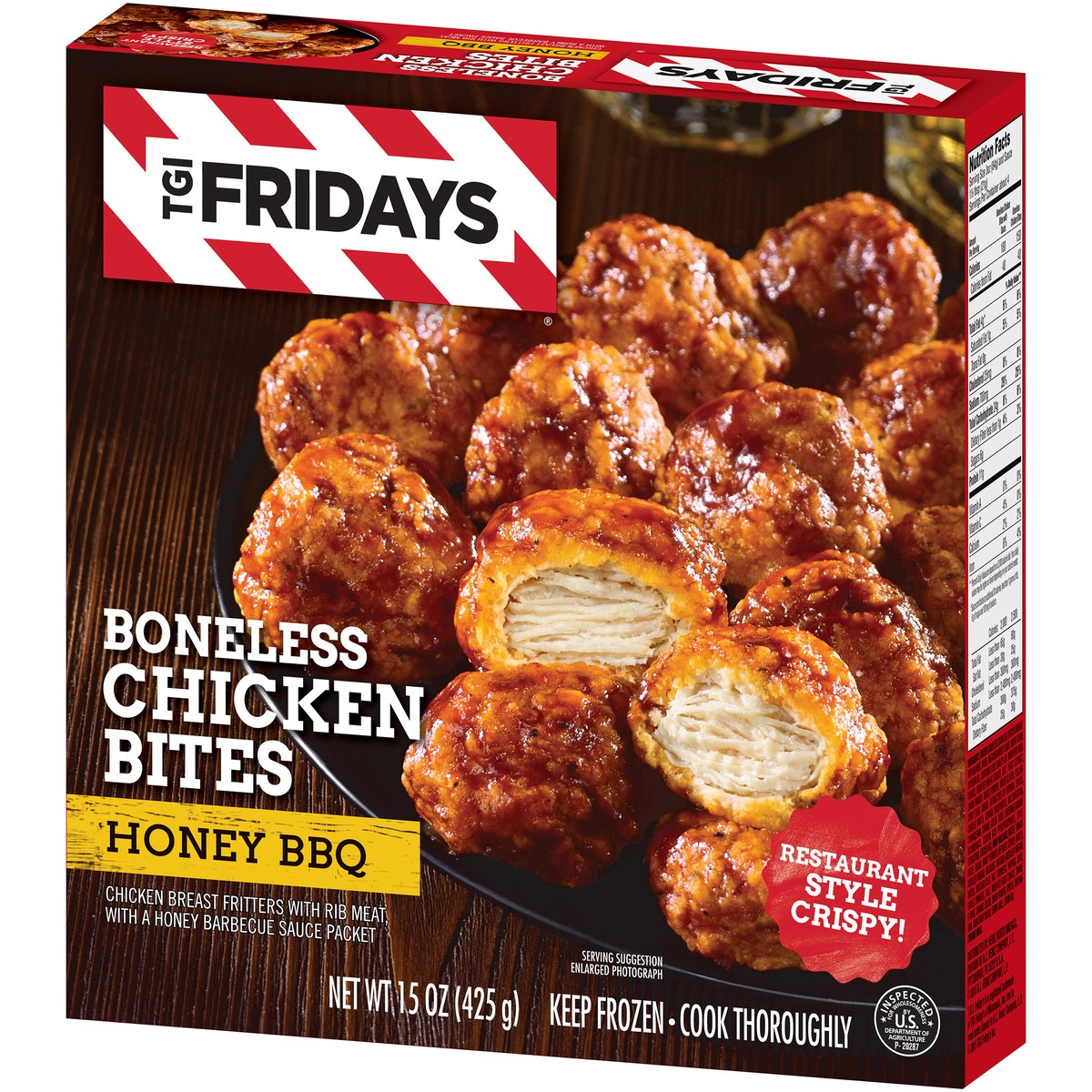 slide 6 of 9, T.G.I. Fridays TGI Fridays Honey BBQ Boneless Chicken Bites Frozen Snacks, 15 oz Box, 15 oz