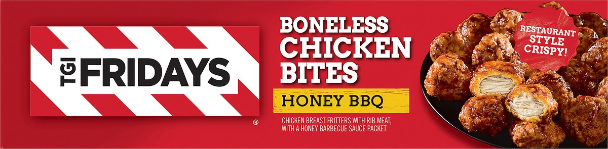 slide 9 of 9, T.G.I. Fridays TGI Fridays Honey BBQ Boneless Chicken Bites Frozen Snacks, 15 oz Box, 15 oz