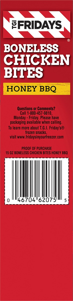 slide 3 of 9, T.G.I. Fridays TGI Fridays Honey BBQ Boneless Chicken Bites Frozen Snacks, 15 oz Box, 15 oz