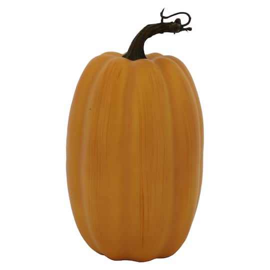 slide 1 of 2, 9" Tall Orange Decorative Pumpkin By Ashland, 5 in x 5 in x 9 in