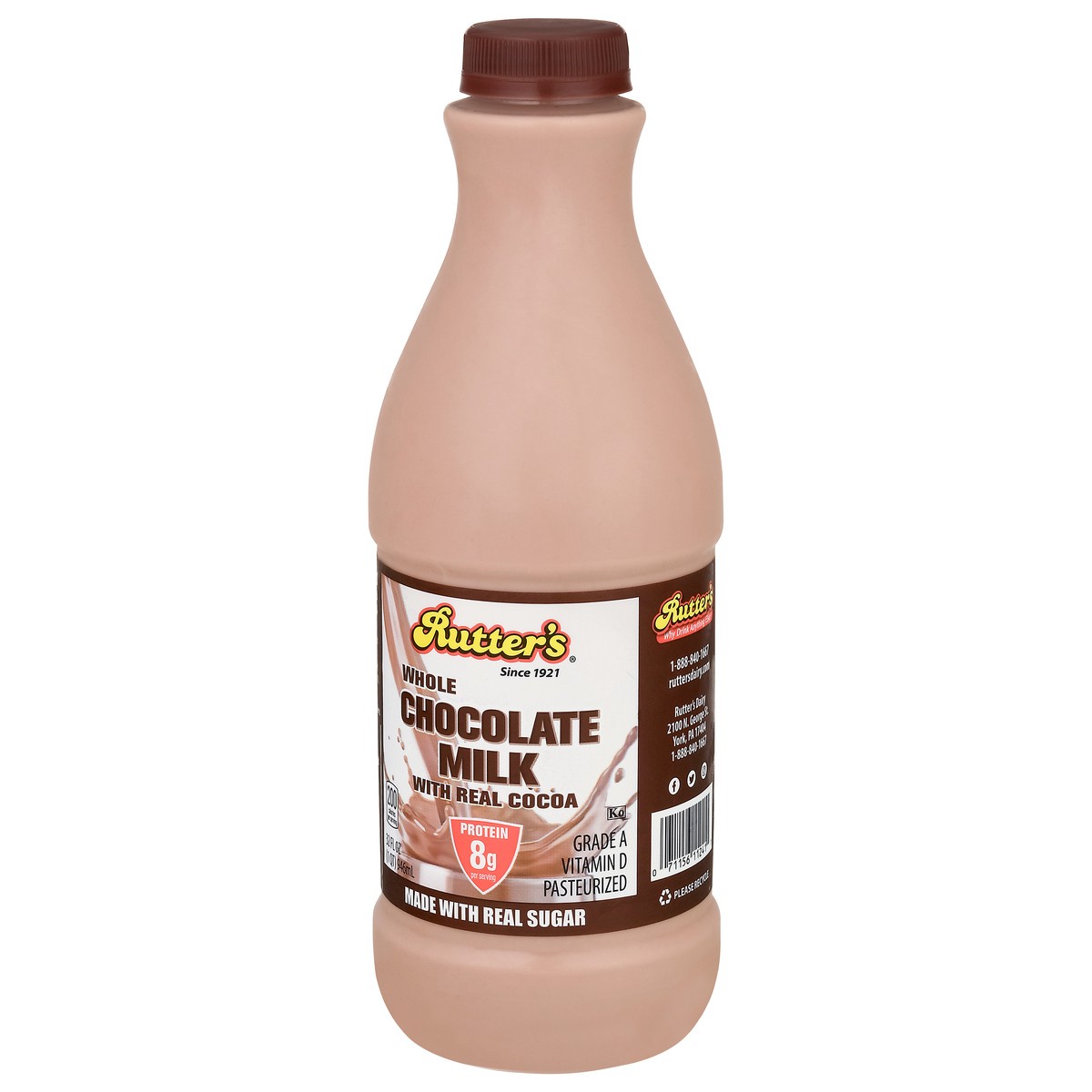 slide 7 of 13, Rutter's Whole Chocolate Milk 32 fl oz, 32 fl oz