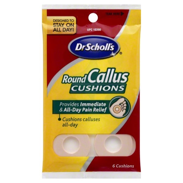 slide 1 of 1, Dr. Scholl's Callus Cushions, Round, 6 ct