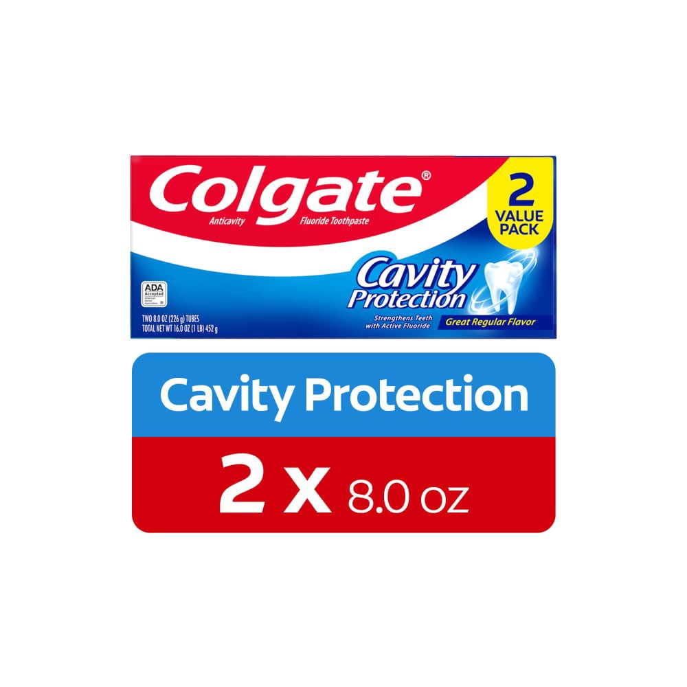 slide 3 of 6, Colgate Cavity Protection Toothpaste, 2 ct; 16 oz