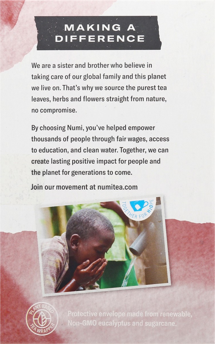 slide 5 of 9, Numi Organic Immune Support Caffeine Free Herbal Tea Bags 16 ea, 16 ct