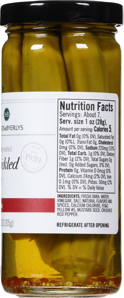 slide 8 of 9, Lunds & Byerlys Hot Pickled Okra 7.25 oz, 7.25 oz