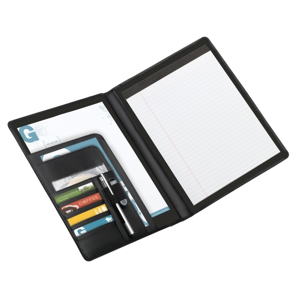 slide 1 of 3, Office Depot Brand Padfolio With Flap Pockets, Black, 1 ct