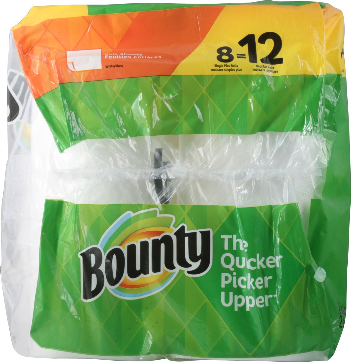 slide 2 of 10, Bounty 2-Ply White Full Sheets Paper Towels 8 ea, 8 ct