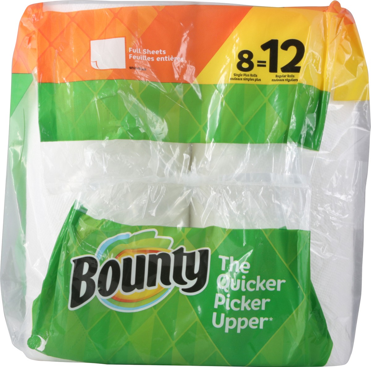 slide 9 of 10, Bounty 2-Ply White Full Sheets Paper Towels 8 ea, 8 ct