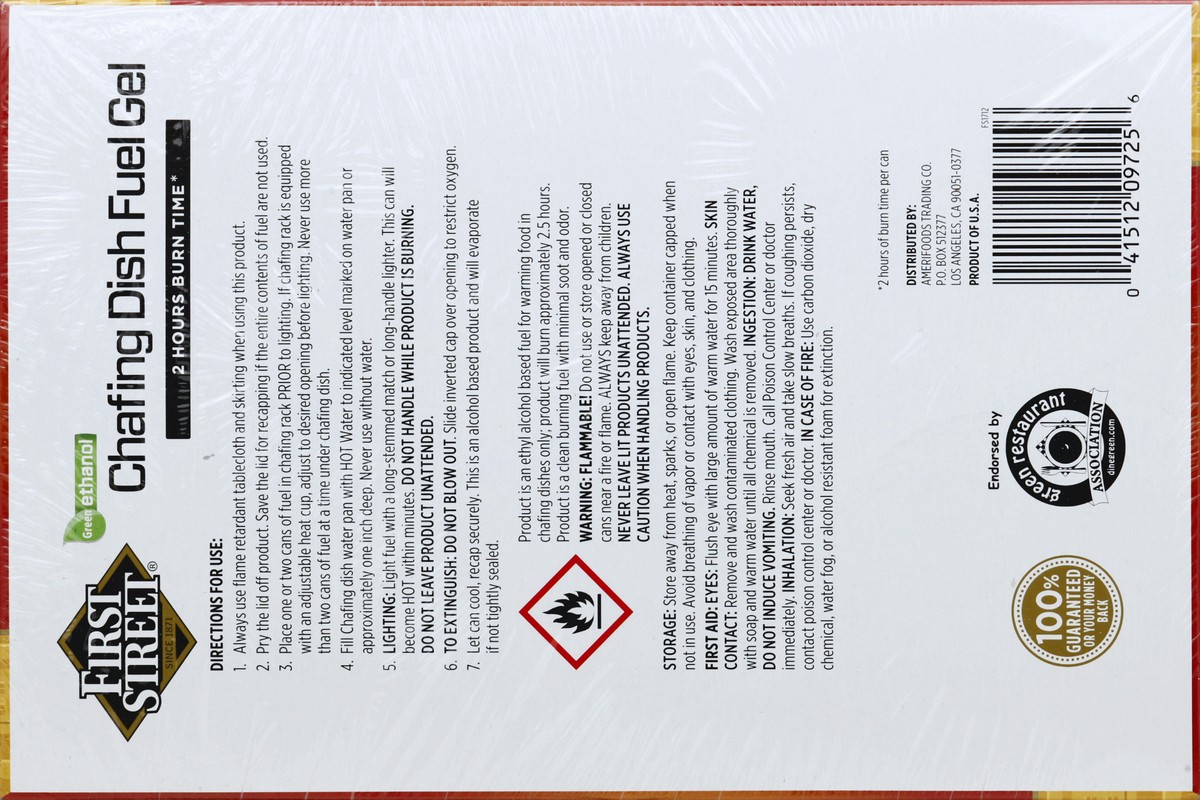 slide 4 of 6, First Street Chafing Fuel 2 Hour, 6 ct