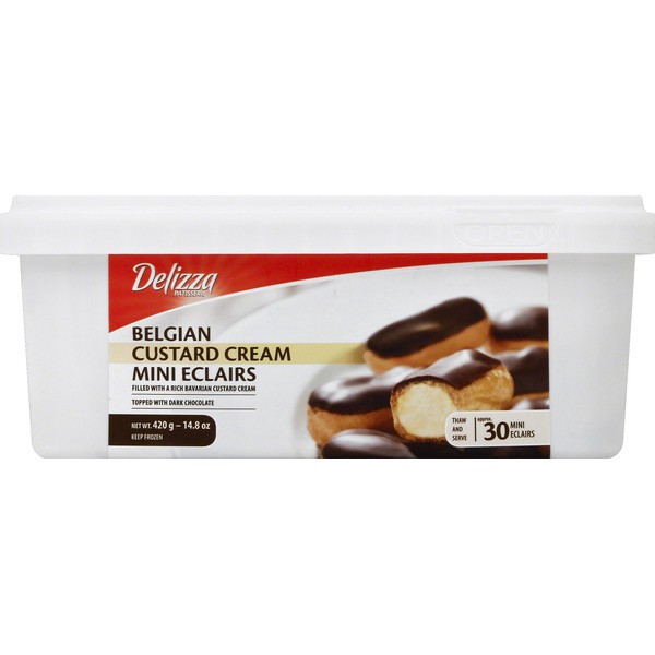 slide 1 of 1, Delizza Cream Puffs And Eclair Delizza Chc Tpd Mini Elcairs, 14.8 oz