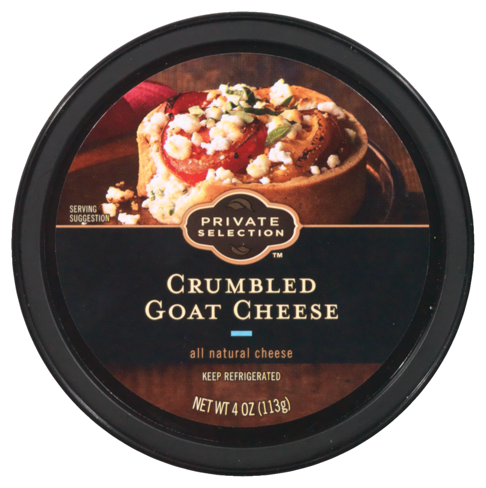 slide 1 of 1, Private Selection Crumbled Goat Cheese, 4 oz