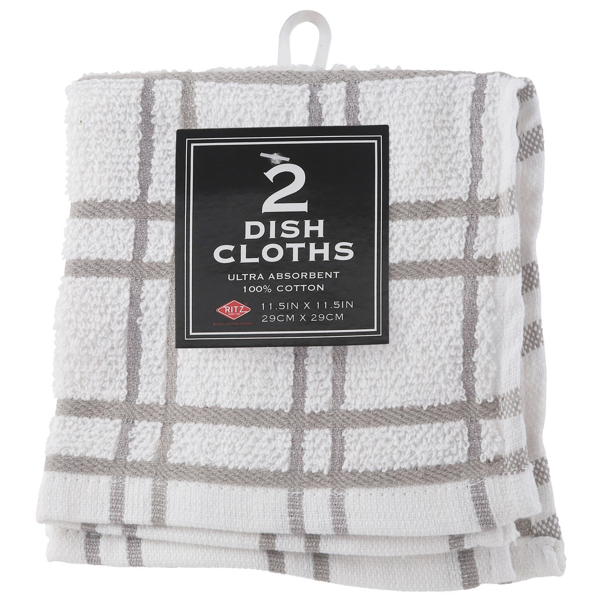 slide 2 of 4, Ritz Titanium Multi Check Dish Cloths 2 Each, 2 ct