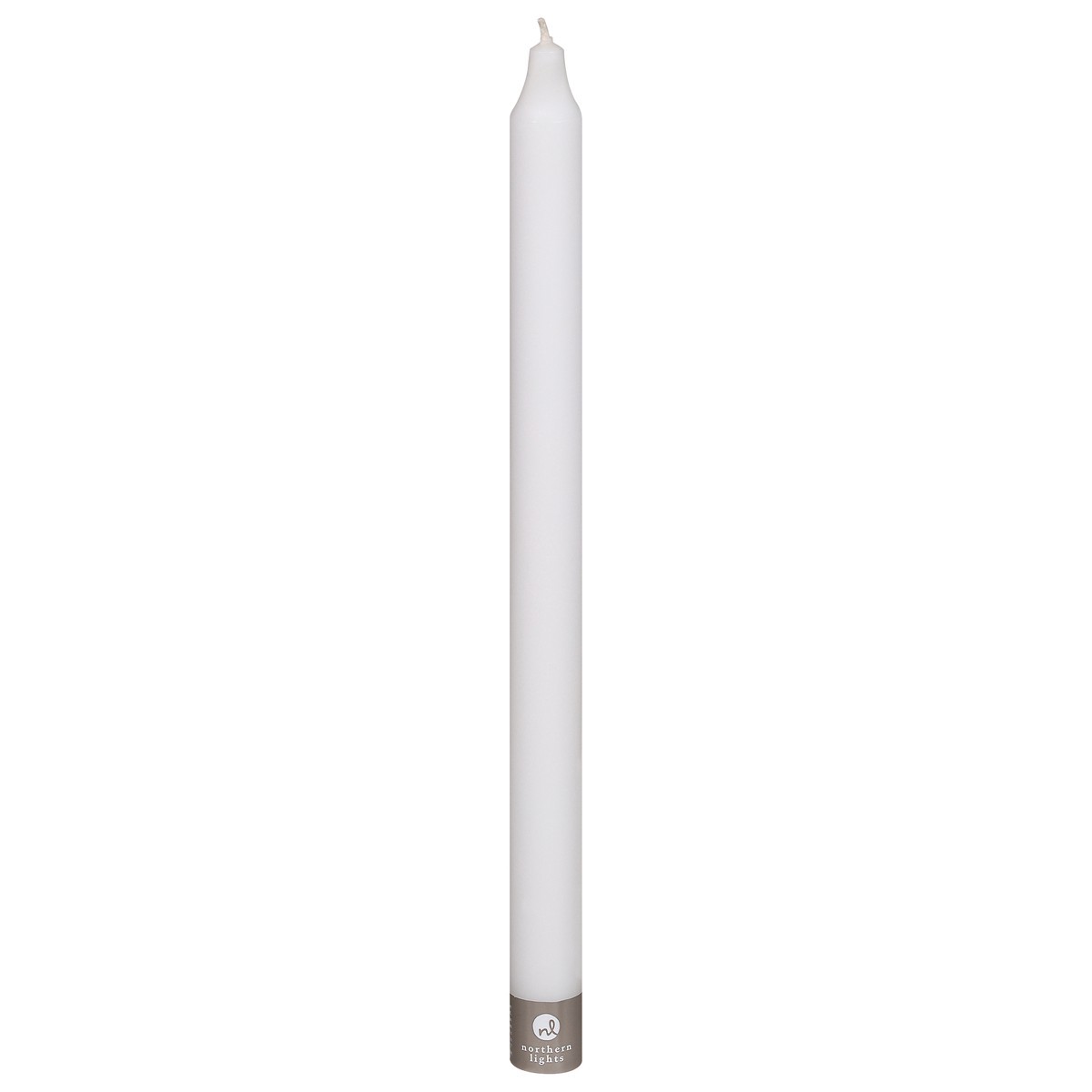 slide 5 of 12, Northern Lights White Taper Candle 1 ea, 12 in