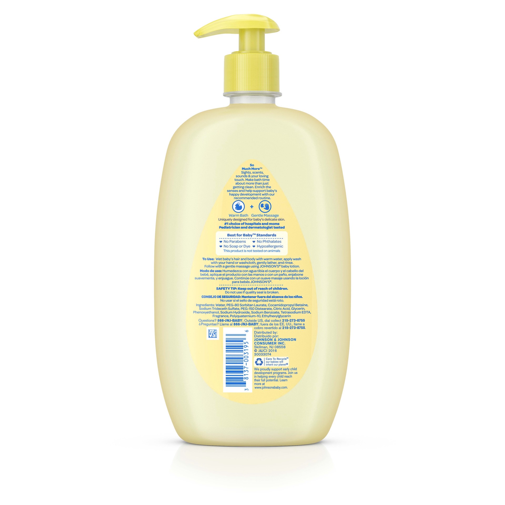 slide 2 of 5, Johnson's Head-To-Toe Gentle Baby Wash, 28 Fl. Oz., 28 fl oz