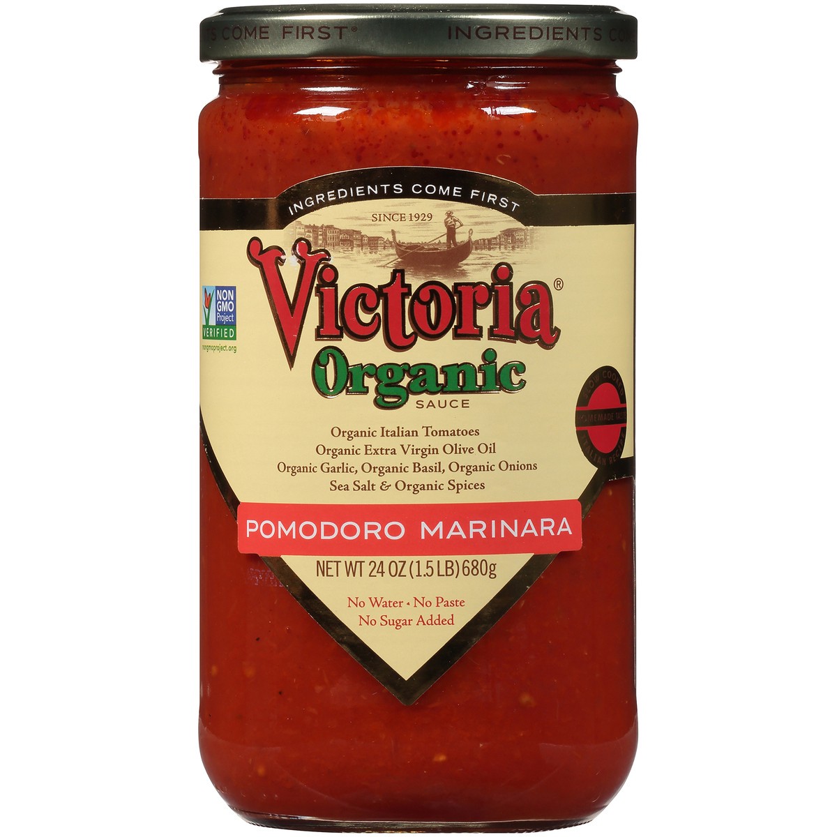 slide 2 of 7, Victoria Organic Pomodoro Marinara Sauce 24 oz. Jar, 24 oz