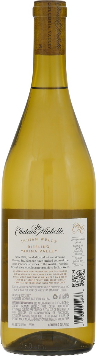 slide 8 of 9, Chateau Ste. Michelle Indian Wells Yakima Valley Riesling 750 ml, 750 ml