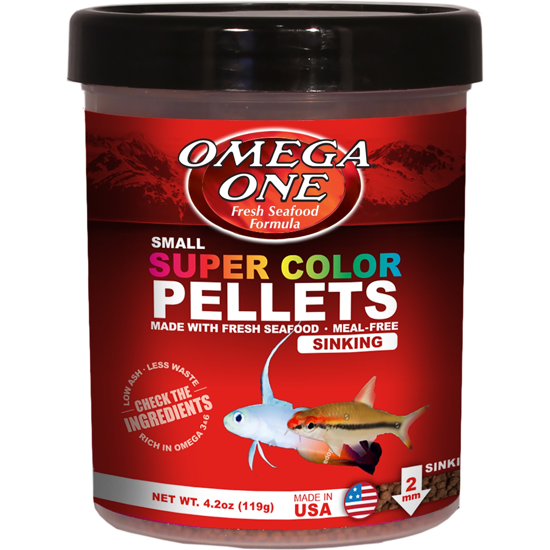 slide 1 of 1, Omega One Super Color Small Sinking Pellets, 4.2 oz