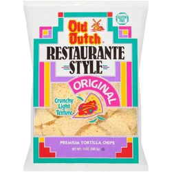 Old Dutch Restaurante Style Original Premium Tortilla Chips - 13 oz