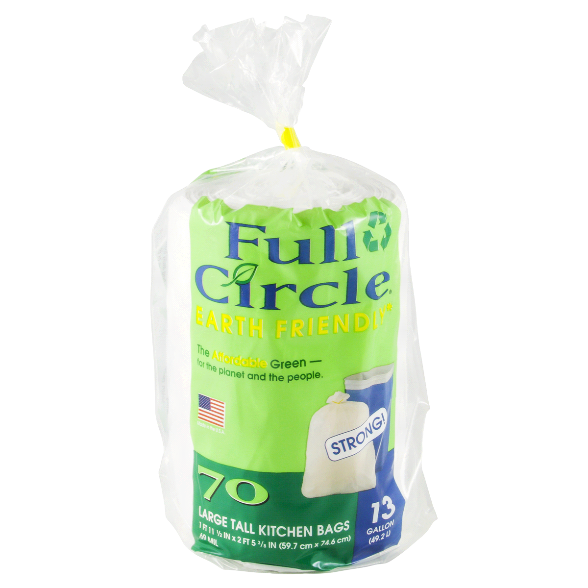 slide 1 of 2, Full Circle Market Tall Kitchen Bags 13 Gal, 70 ct