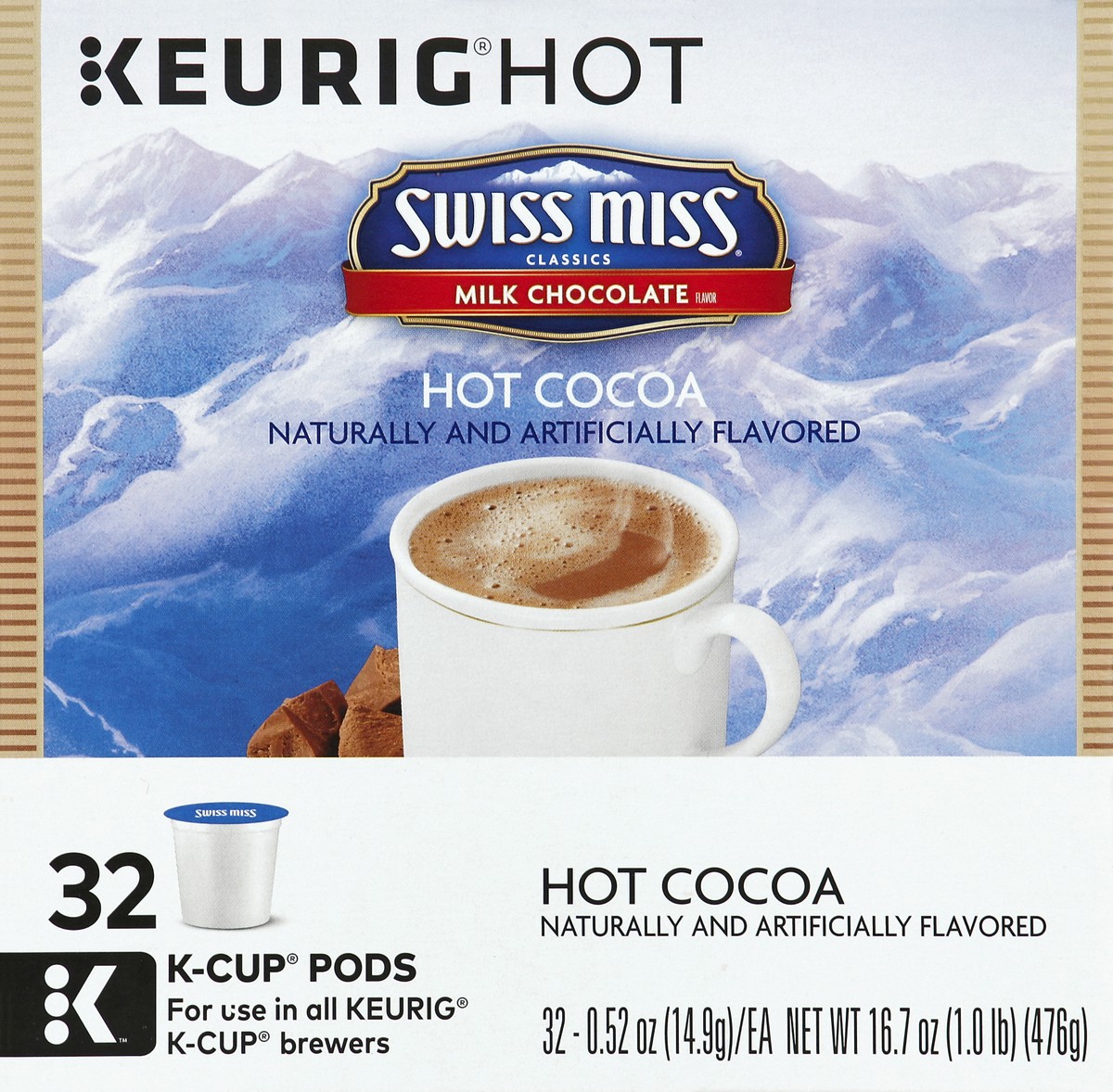 slide 3 of 4, Swiss Miss Milk Chocolate Hot Cocoa Keurig K-Cups - 32 ct, 32 ct