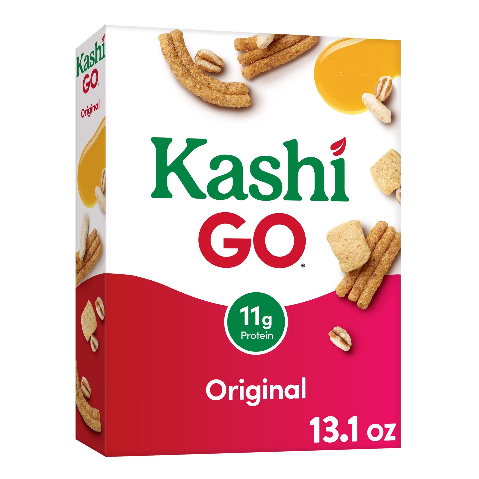 slide 1 of 5, Kashi GO Breakfast Cereal, Fiber Cereal, Family Breakfast, Original, 13.1oz Box, 1 Box, 13.1 oz