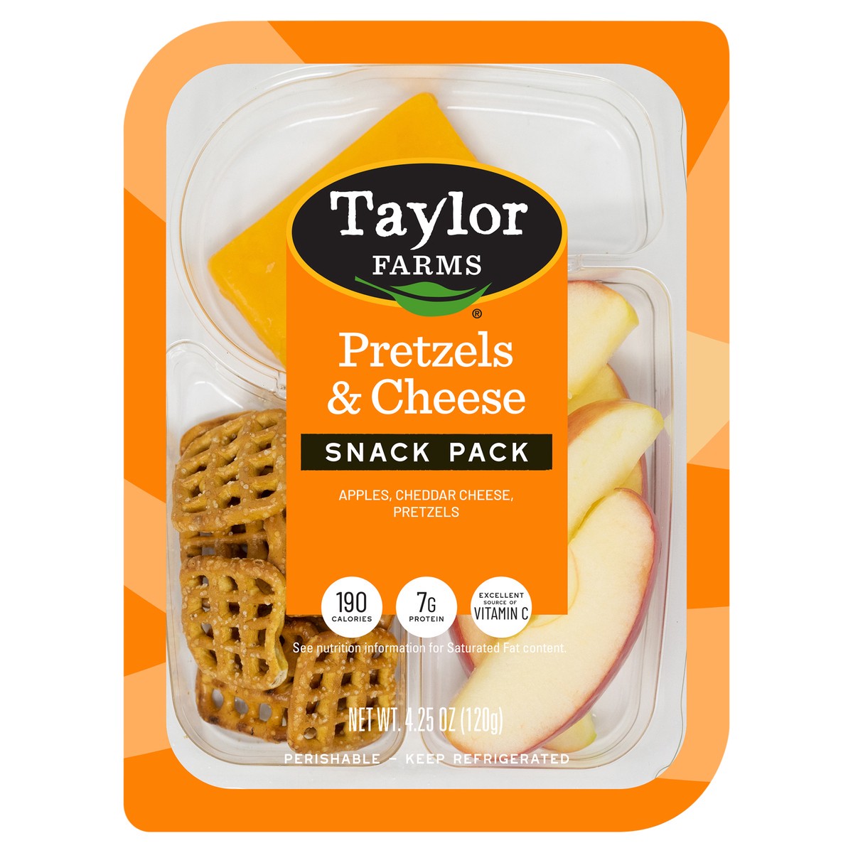 slide 1 of 3, Taylor Farms Pretzels & Cheese Snack Pack 4.25 oz, 4.25 oz