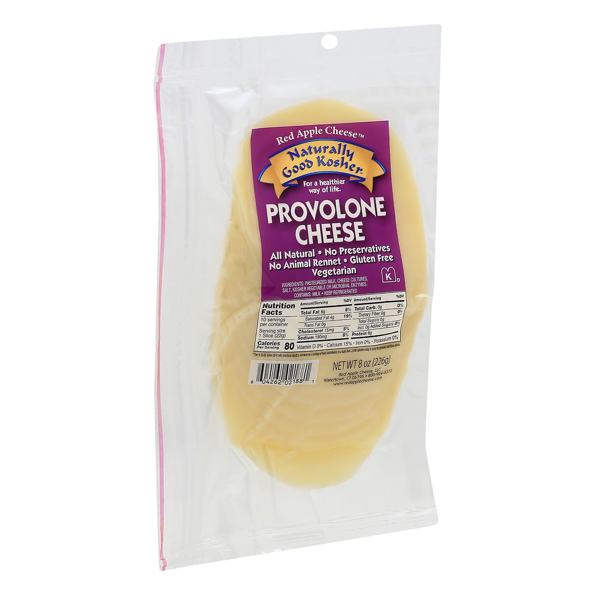 slide 2 of 9, Red Apple Cheese Provolone Cheese 8 oz, 8 oz