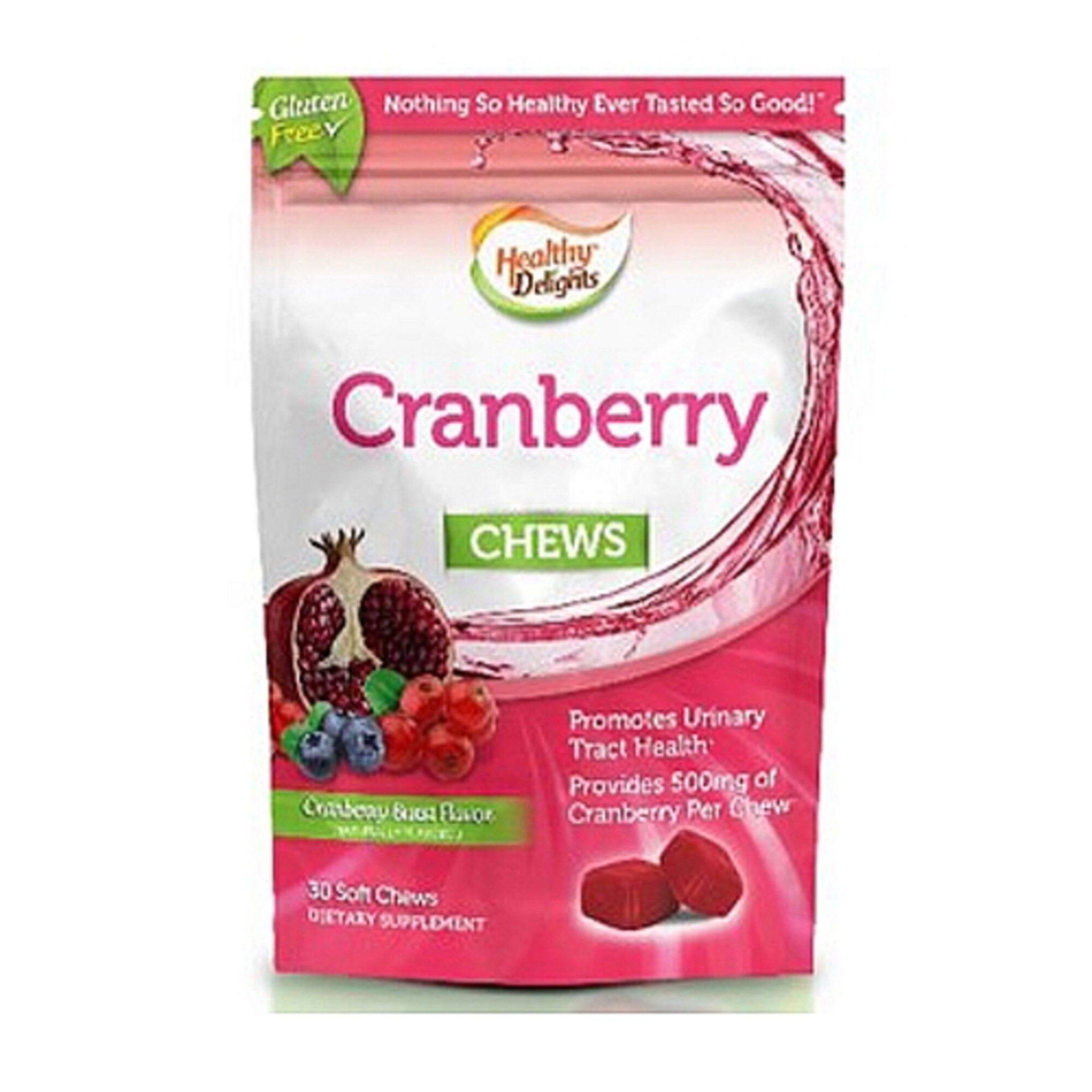 slide 1 of 1, Healthy Delights Cranberry Chews - Cranberry Burst, 30 ct