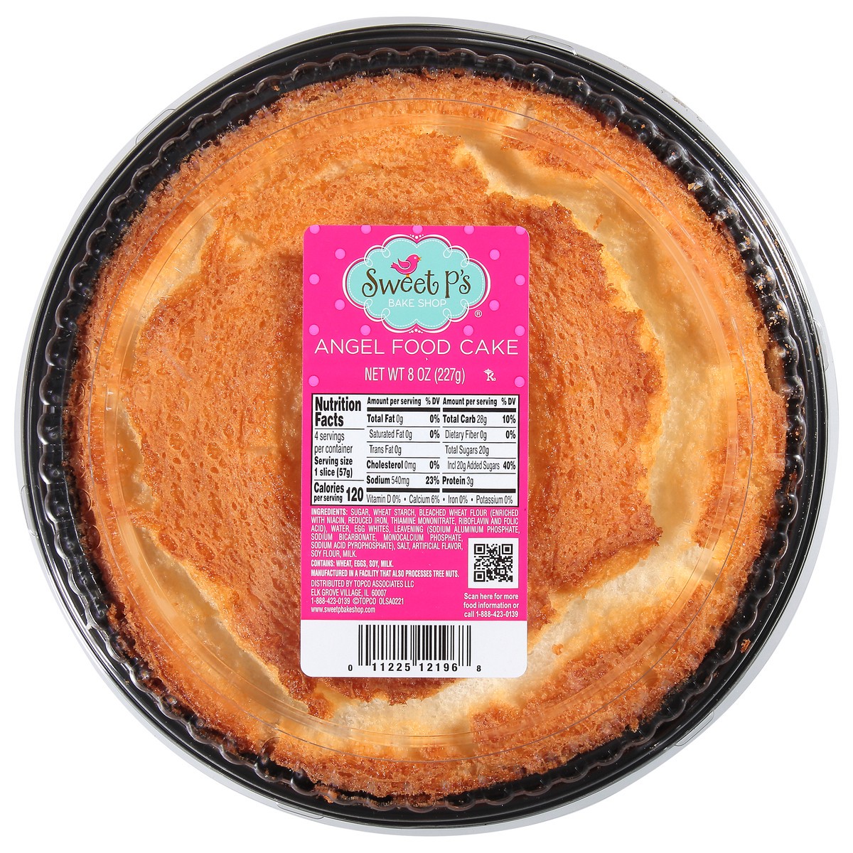 slide 2 of 17, Sweet P's Bake Shop Angel Food Cake 8 oz, 8 oz