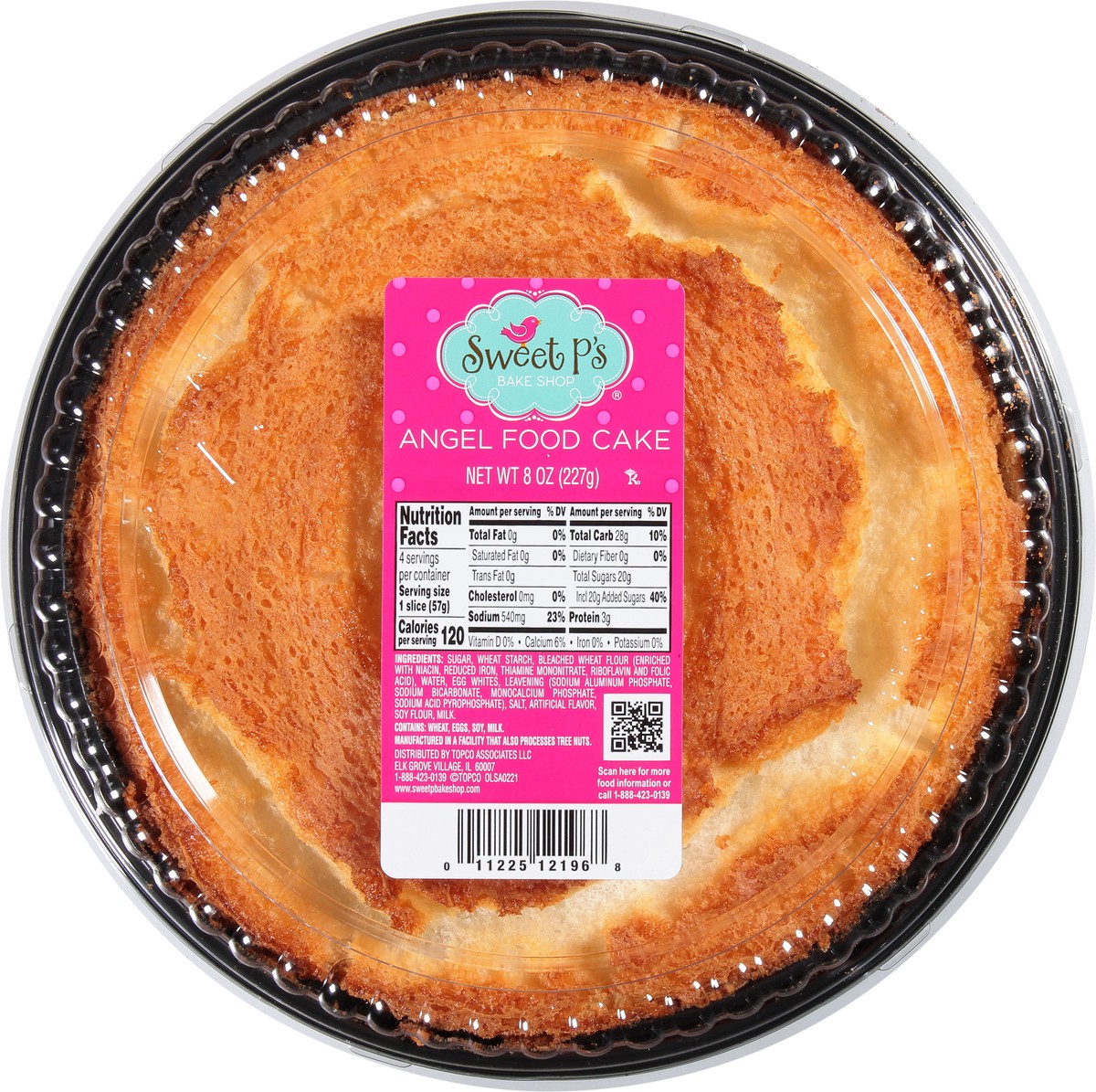 slide 9 of 17, Sweet P's Bake Shop Angel Food Cake 8 oz, 8 oz