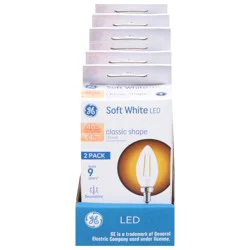 GE Classic Shape 4 Watts Soft White LED BC Bulbs 2 ea