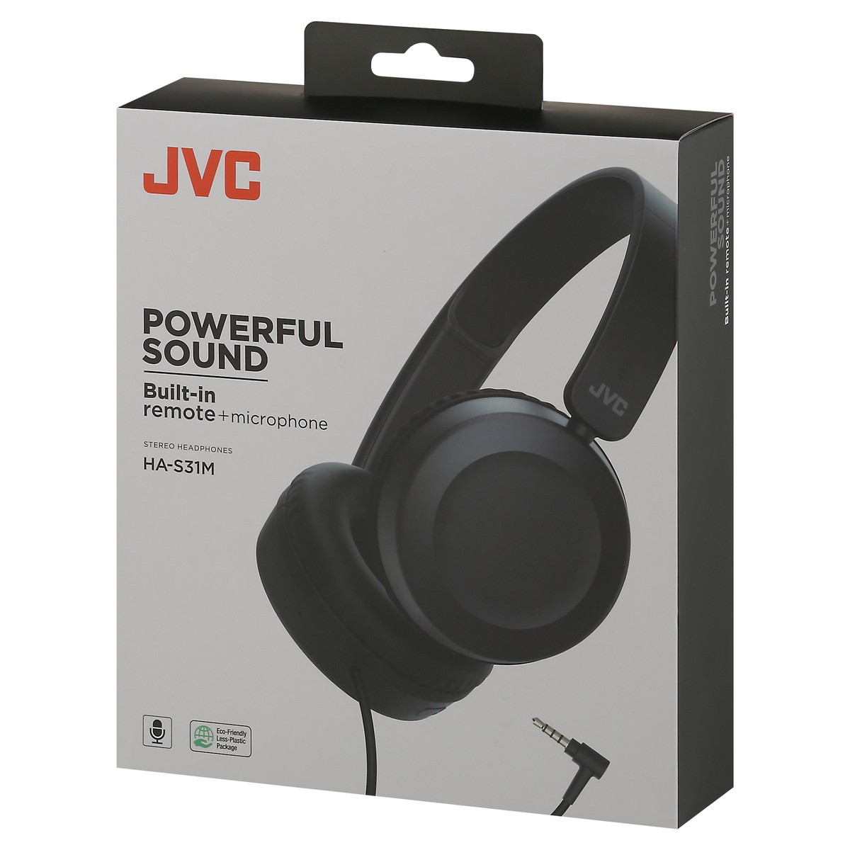 slide 4 of 9, JVC Carbon Black Powerful Sound Stereo Headphones 1 ea, 1 ct