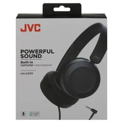 JVC Carbon Black Powerful Sound Stereo Headphones - 1 ea