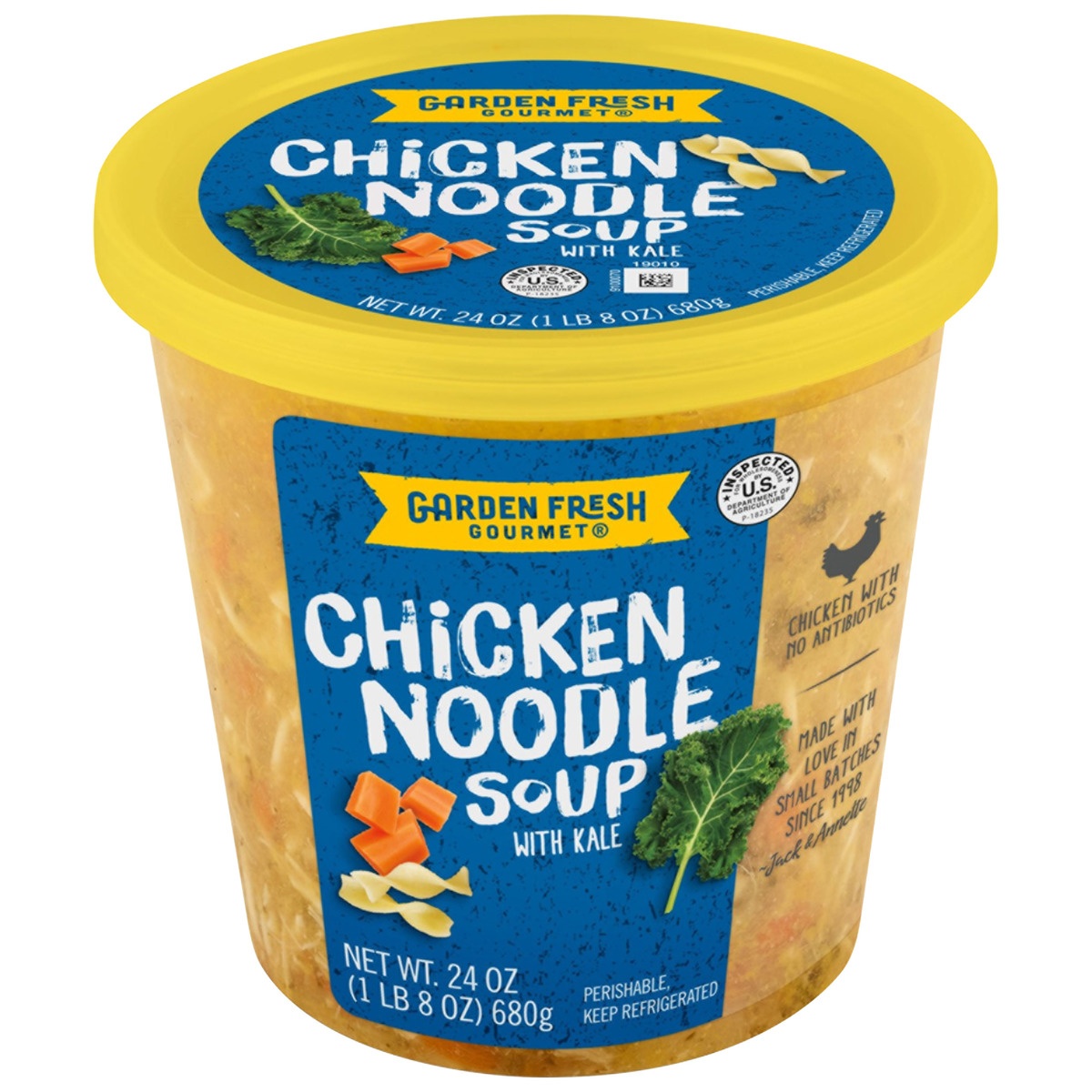 slide 1 of 1, Garden Fresh Chicken Noodle Soup with Kale, 24 oz