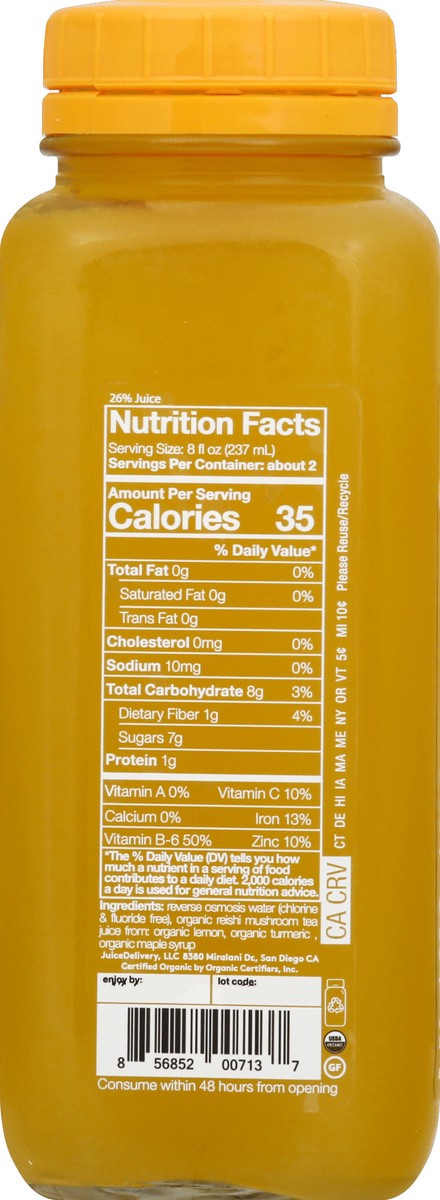 slide 5 of 6, Sol Ti Juice Organic Reishi Turmeric, 15.5 oz