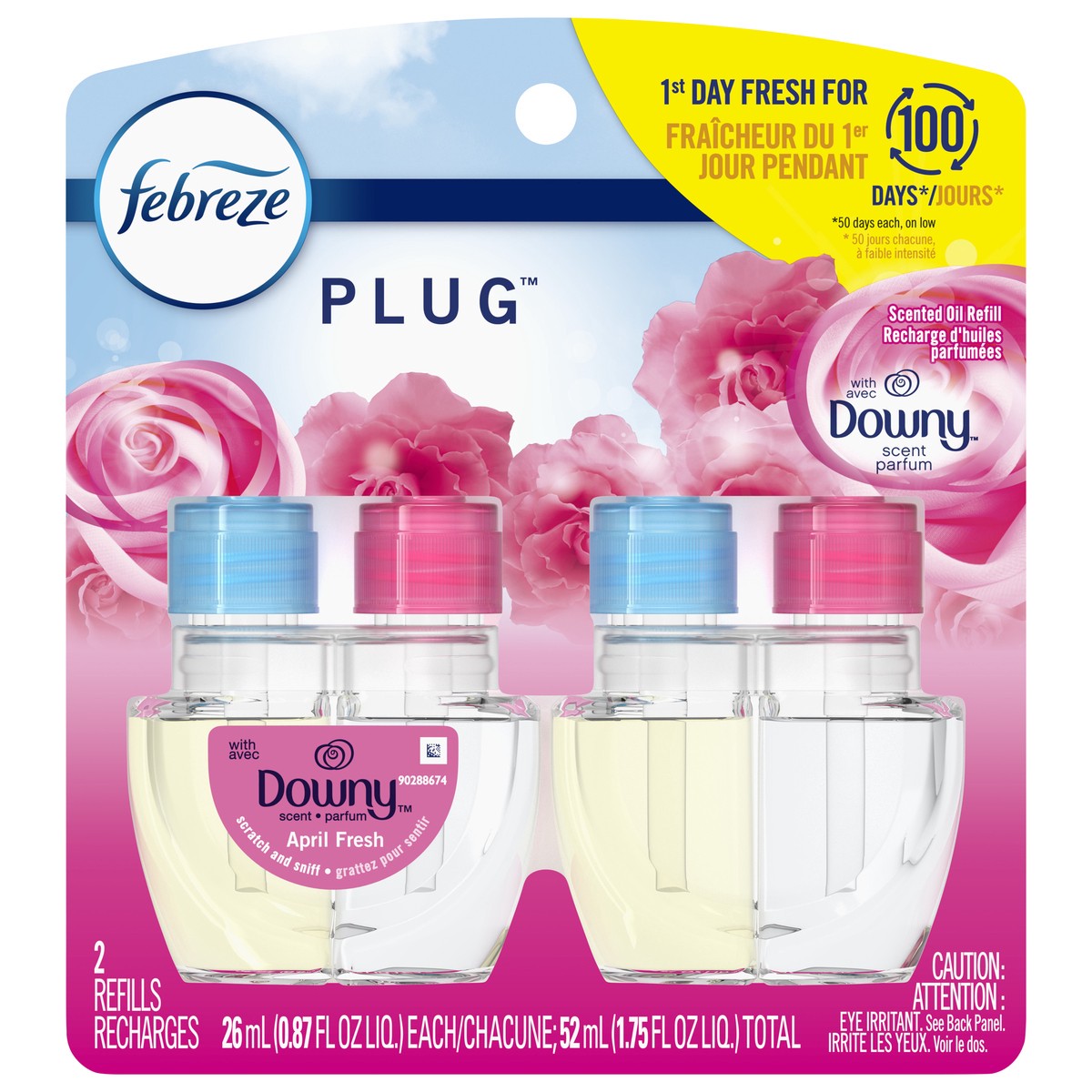 slide 1 of 3, Febreze Plug W/Downy April Fresh, 1.75 oz