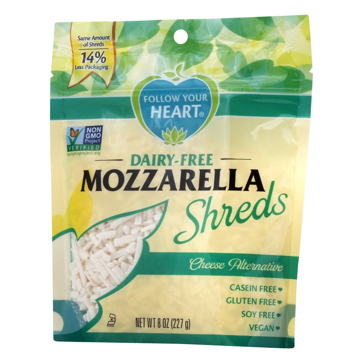slide 2 of 8, Follow Your Heart Dairy-Free Shreds Mozzarella Cheese Alternative 8.0 oz, 8 oz