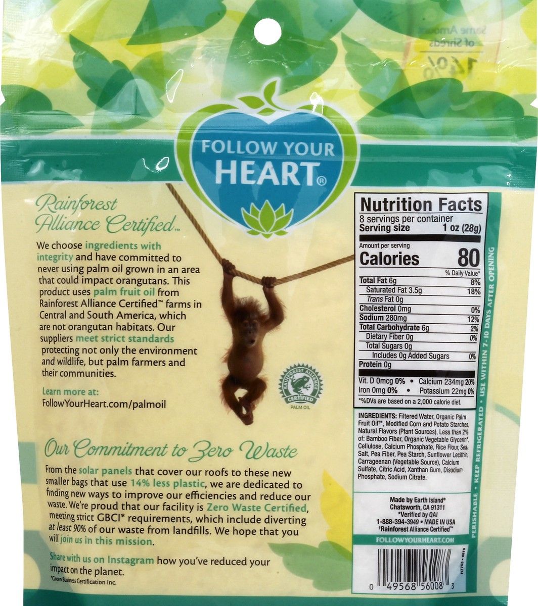 slide 5 of 8, Follow Your Heart Dairy-Free Shreds Mozzarella Cheese Alternative 8.0 oz, 8 oz