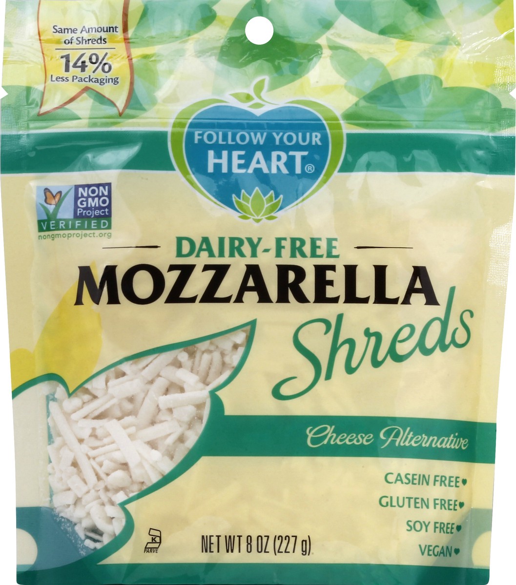 slide 6 of 8, Follow Your Heart Dairy-Free Shreds Mozzarella Cheese Alternative 8.0 oz, 8 oz