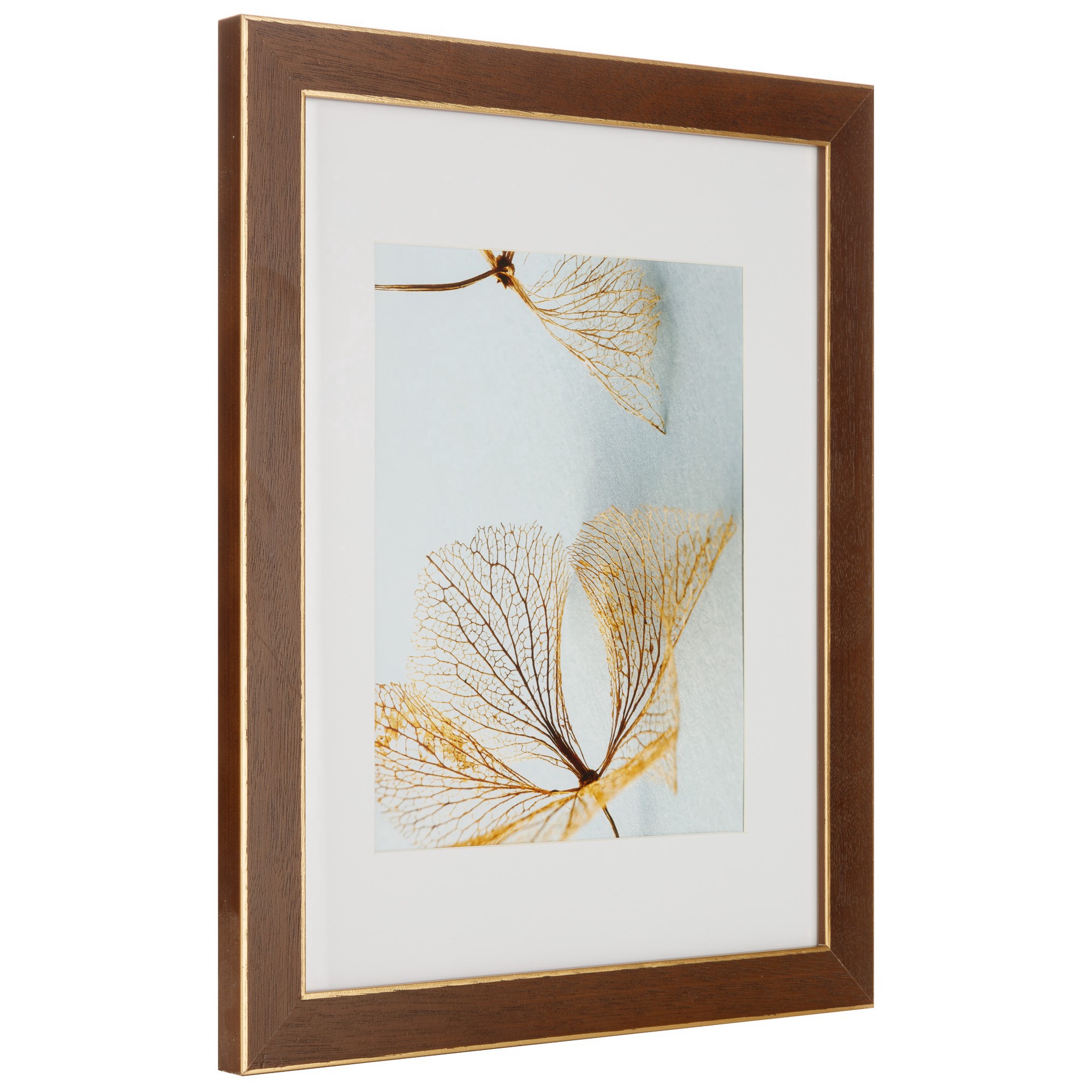 slide 3 of 6, Gallery Walnut & Gold Trim Frame With Mat By Studio Decor, 8 in x 10 in mat