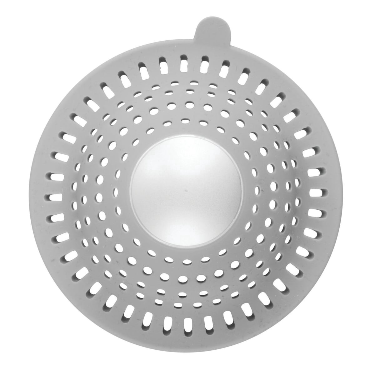 slide 1 of 5, InterDesign Metro Ultra Bathroom Shower Drain Protector - Gray/Silver, 1 ct