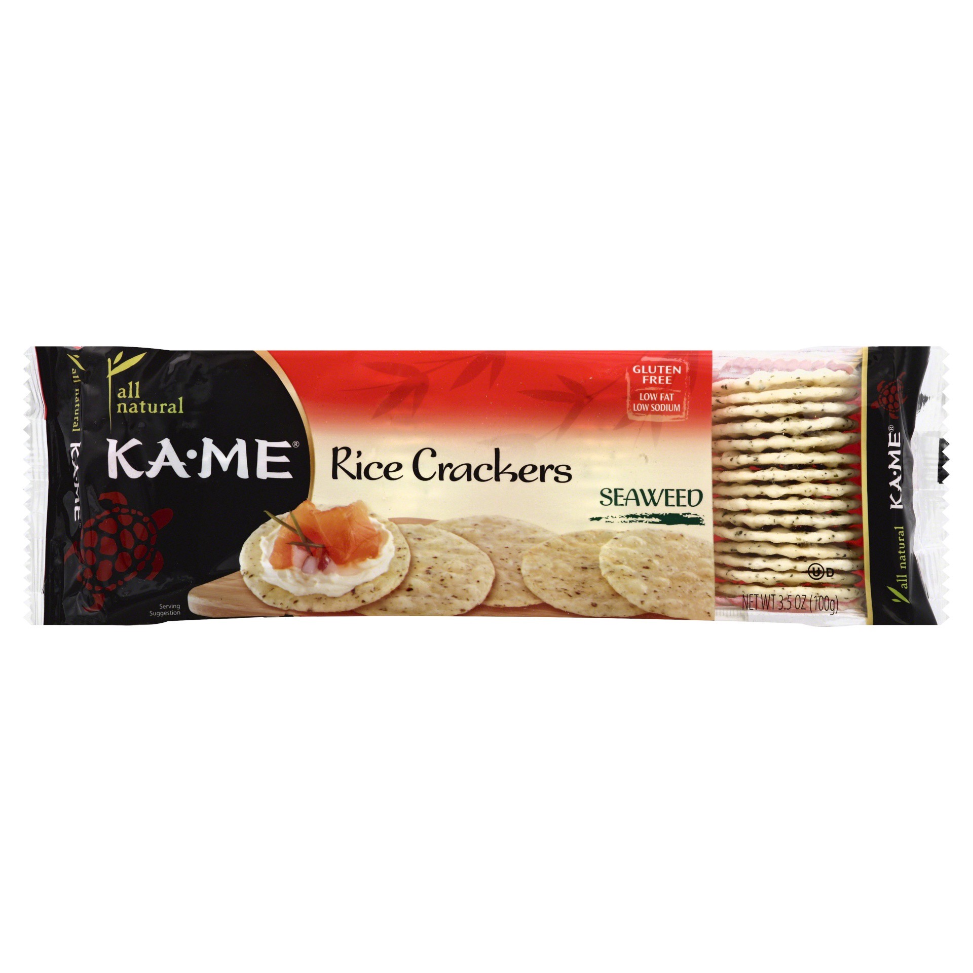 slide 1 of 1, KA-ME Rice Cracker Seaweed, 3.5 oz