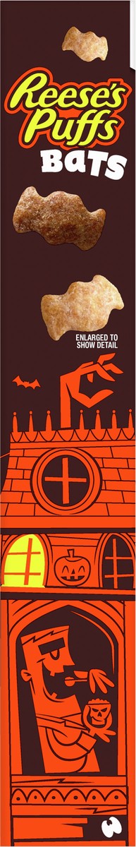 slide 5 of 14, Reese's Puffs Bats, Chocolatey Peanut Butter Cereal, Kids Breakfast Cereal, Halloween Edition, Made with Whole Grain, 11.5 oz, 11.5 oz