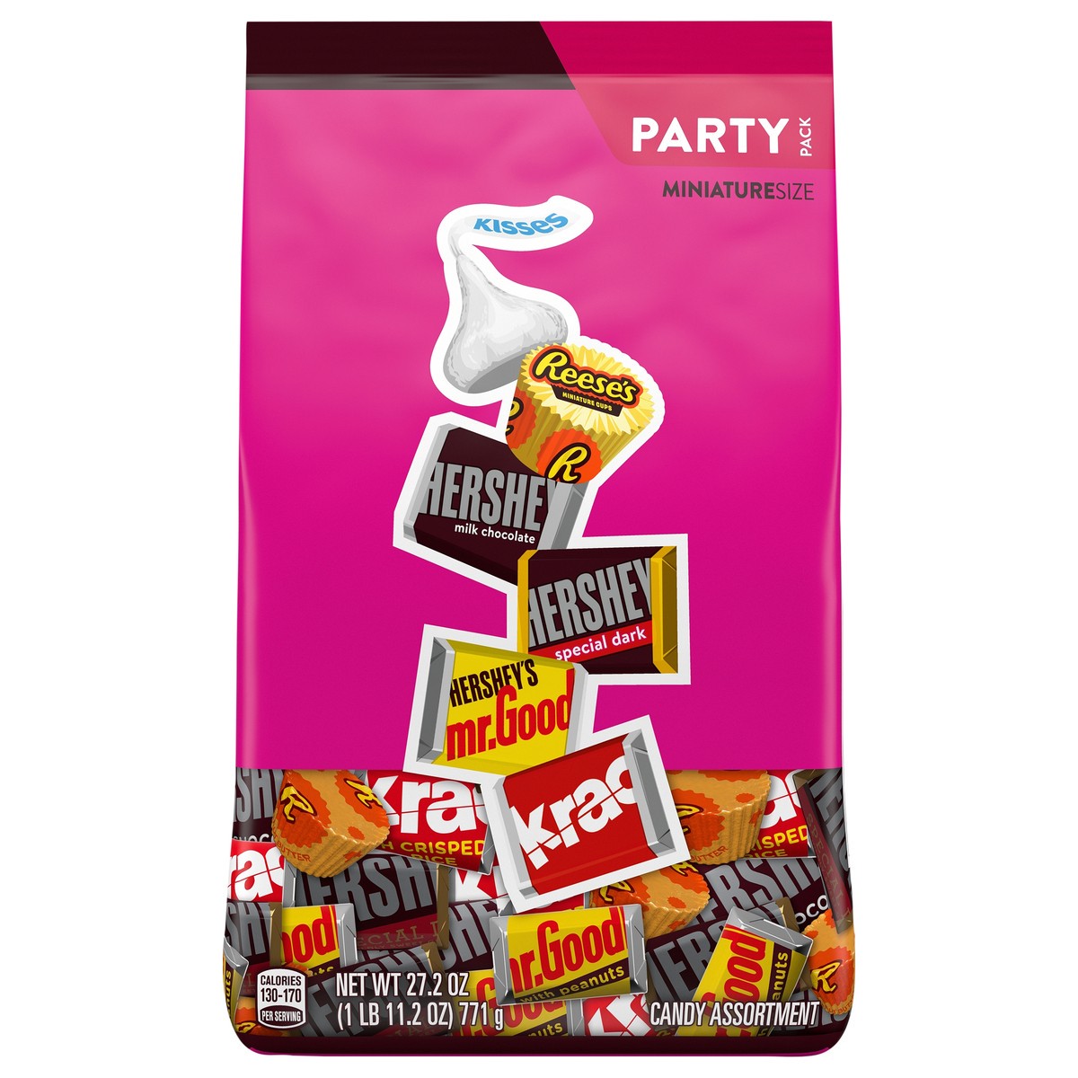 slide 1 of 12, Hershey's Assorted Miniature Cups, 27.2 oz