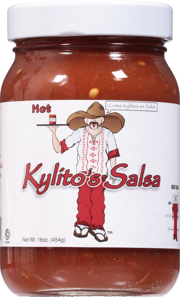 slide 7 of 9, Kylito's Hot Salsa 16 oz, 16 oz