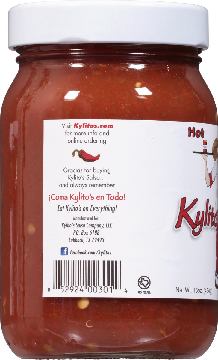 slide 5 of 9, Kylito's Hot Salsa 16 oz, 16 oz