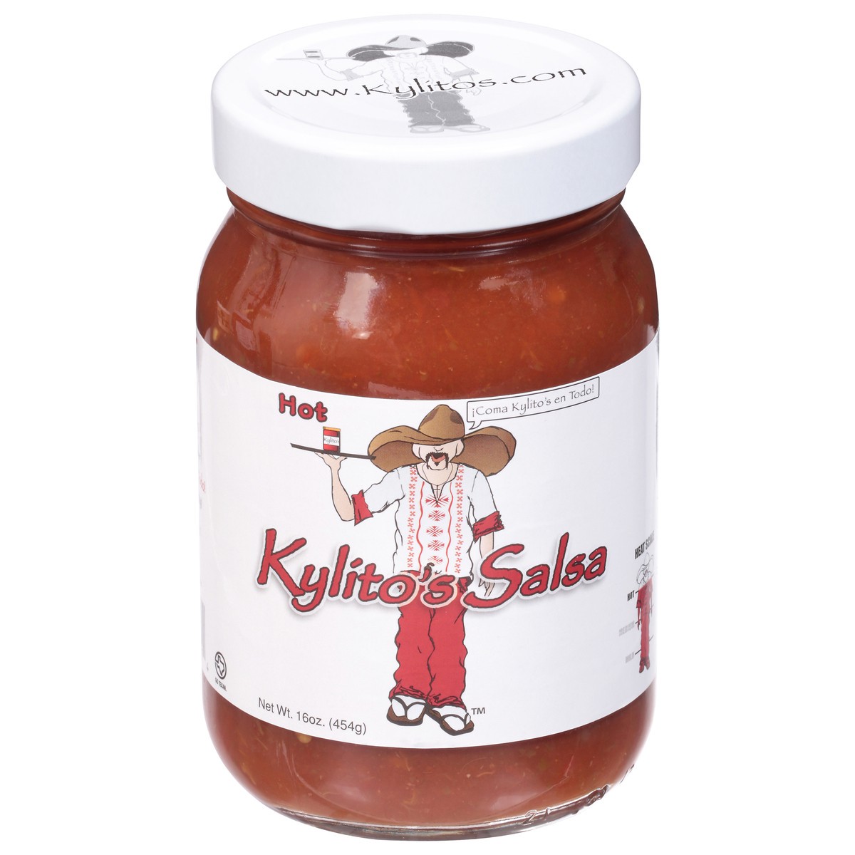 slide 1 of 9, Kylito's Hot Salsa 16 oz, 16 oz